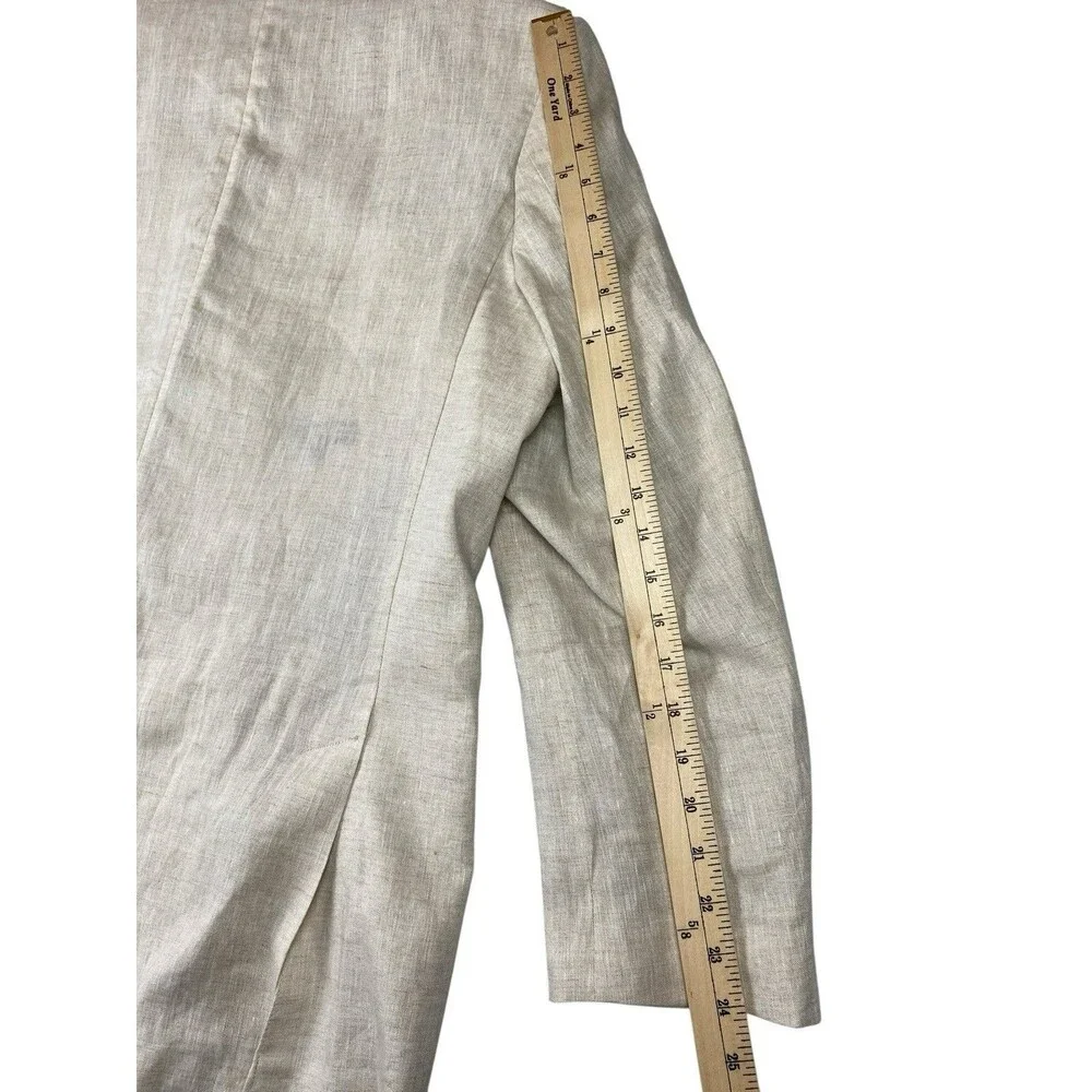 Tasso Elba 100% Linen Blazer Mens L 42-44 Beige 2 Button Sport Coat Jacket